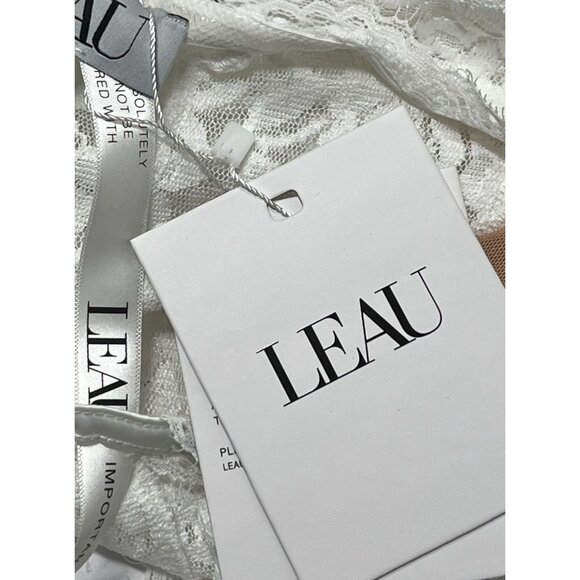 LEAU Saltair Lace Bustier Maxi Dress in White - Picture 6 of 6